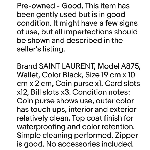 Yves Saint Laurent Black Wallet - Picture 13 of 13